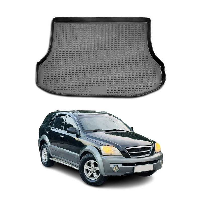 Tappetino per bagagliaio in gomma TPE per Kia Sorento 2002-2009, nero