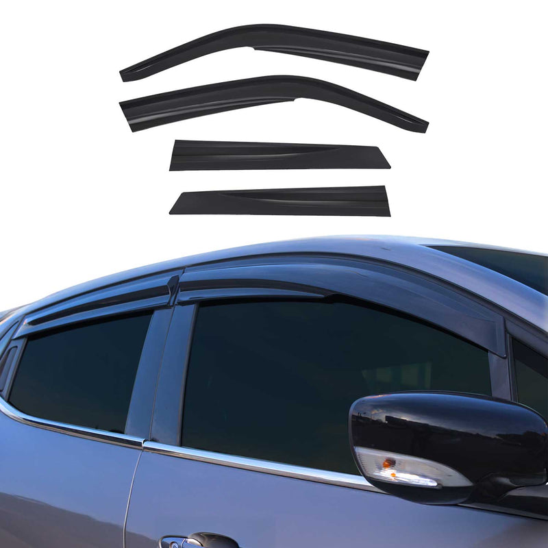4 deflettori d'aria e deflettori antipioggia per Opel Vectra B 1995-2003 in acrilico scuro