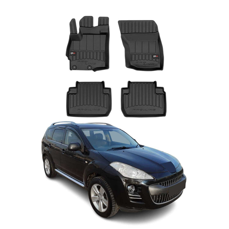 Tappetini Peugeot 4007 2007-2013 TPE Nero 4 pezzi
