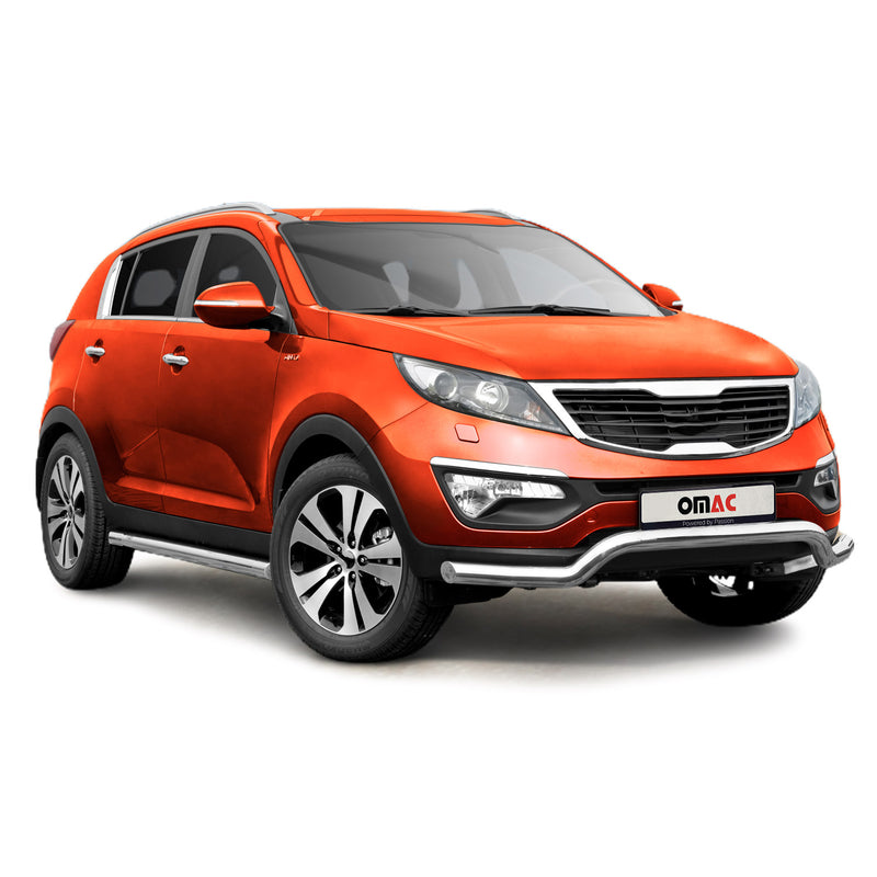 Barra di protezione anteriore per Kia Sportage 2010-2015 in acciaio ABE argento