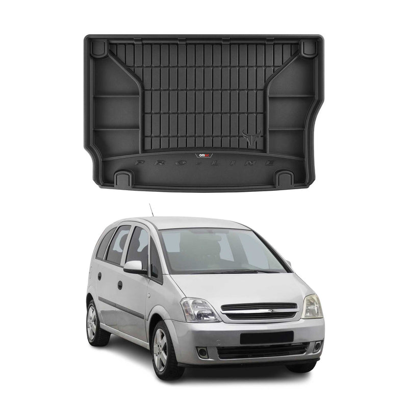 Vasca portabagagli in gomma OMAC per Opel Meriva 2003-2010, vasca portabagagli in TPE, nera