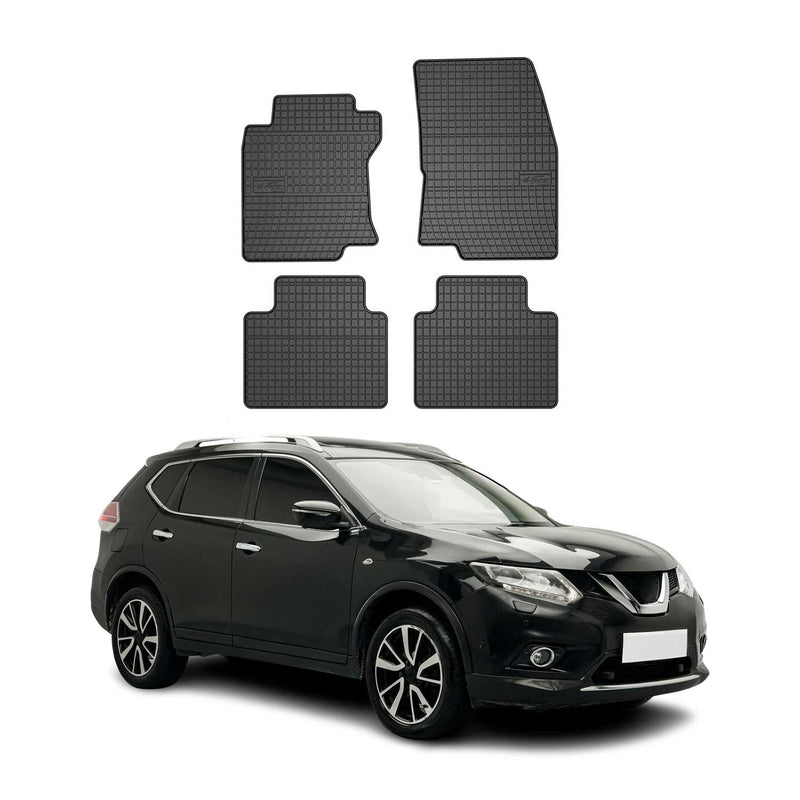 Tappetini in gomma neri per Nissan X-Trail T32 2013-2021, 4 pezzi