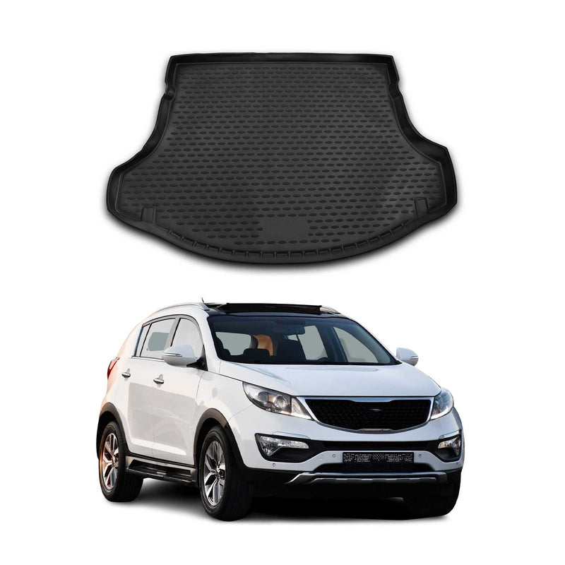 Tappetino per bagagliaio per Kia Sportage 2010-2015 in gomma TPE nero