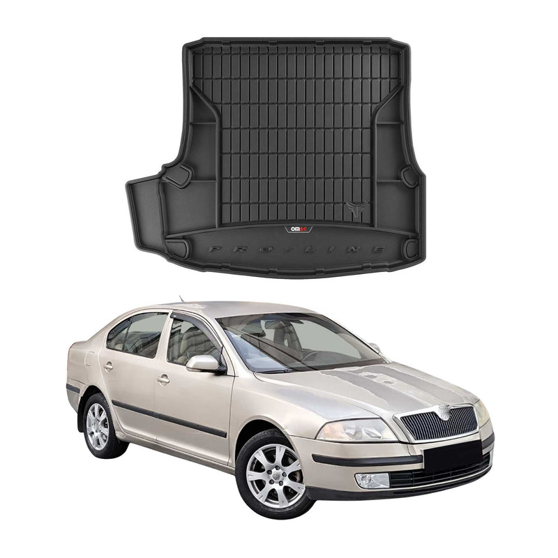 OMAC Gummi Kofferraumwanne für Skoda Octavia 2004-2013 Laderaumwanne Schwarz