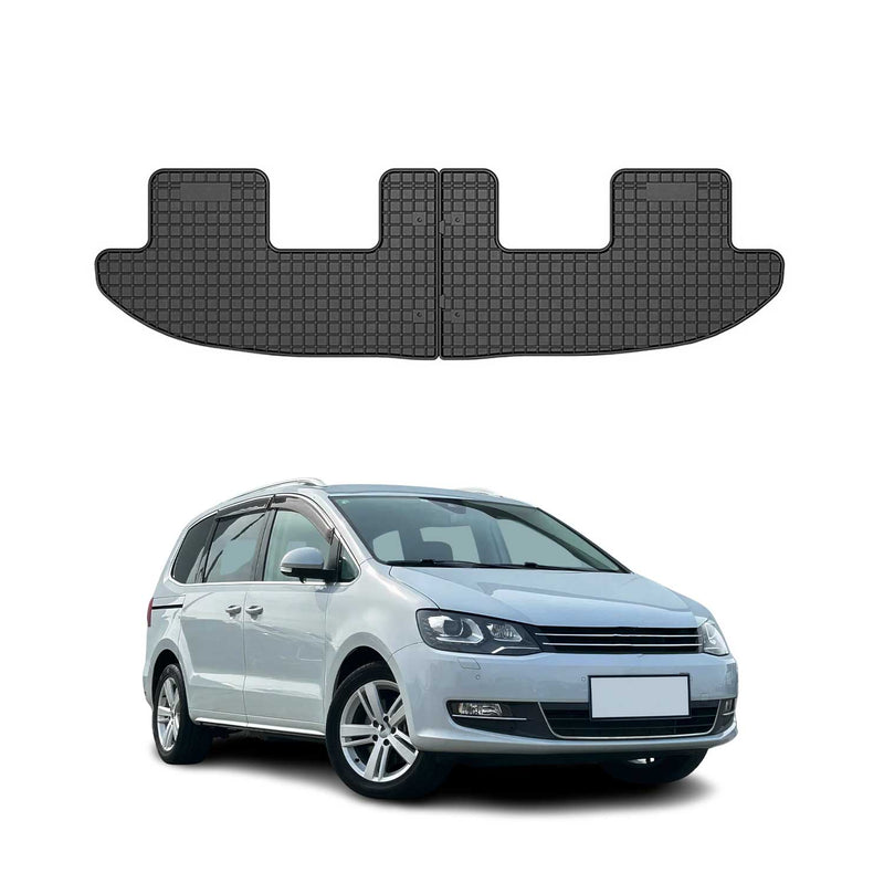 2010-2025 VW Sharan 3.Sitzreihe Fußmatten Gummi Schwarz 2 tlg