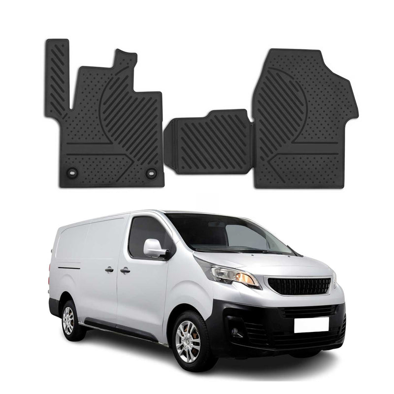 Tappetini Peugeot Expert 2016-2021 in TPE Nero 2 pezzi