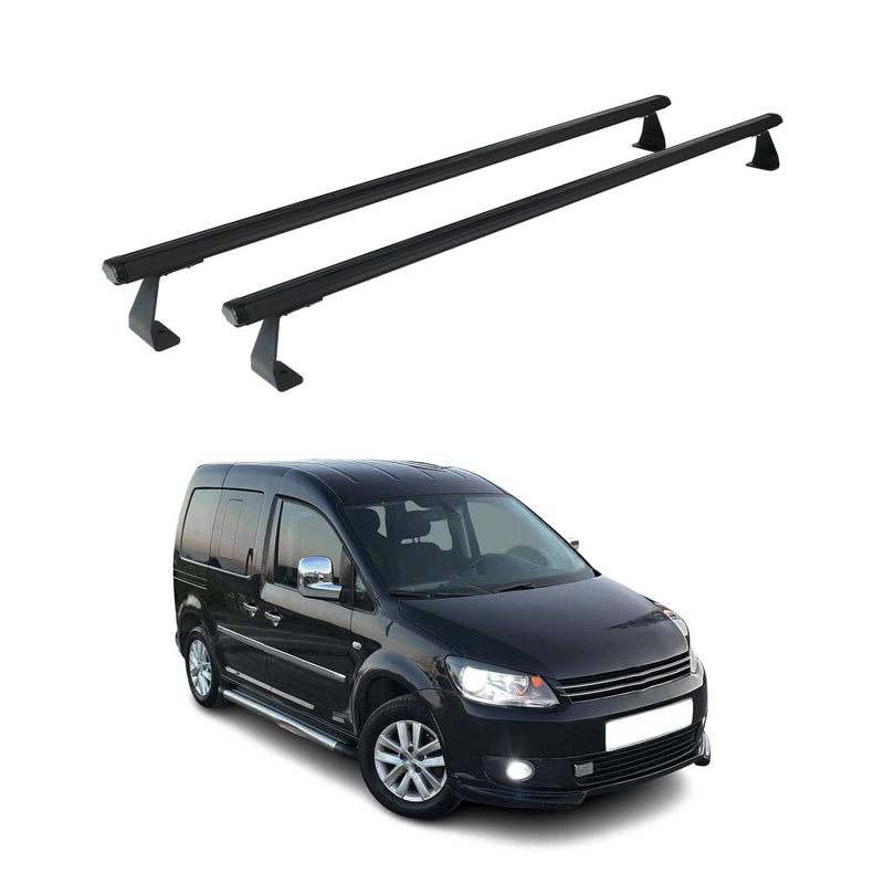 Portapacchi da tetto, portapacchi per VW Caddy 2003-2015, alluminio nero, 2x