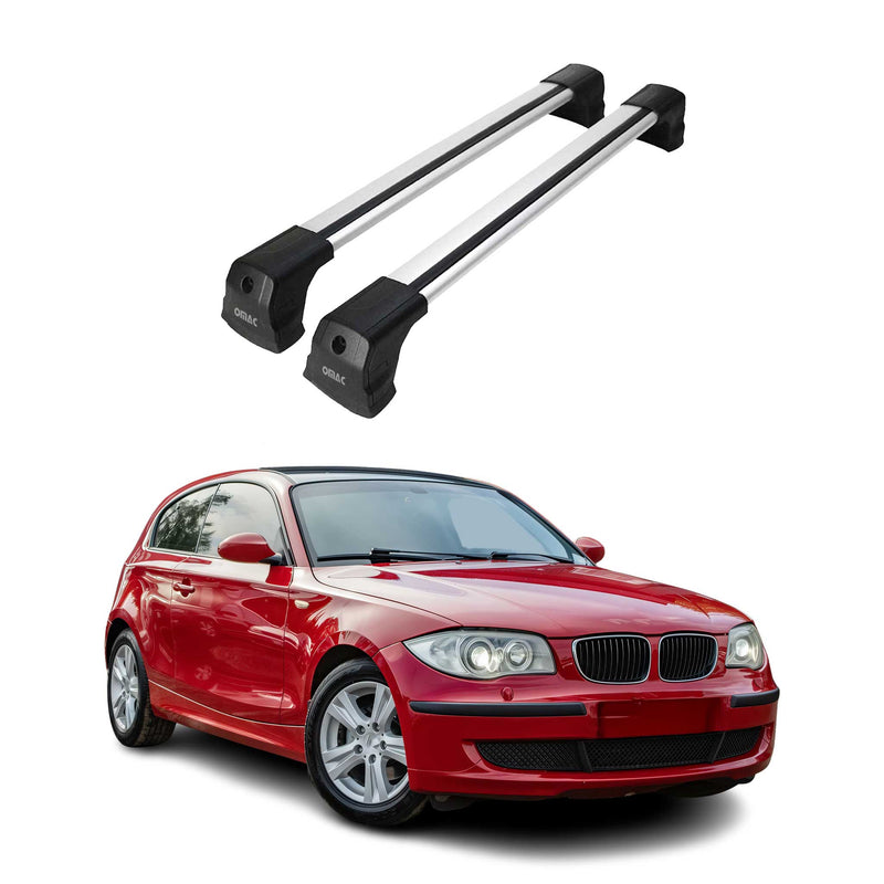Dachträger Gepäckträger für BMW 1er E87 2004-2011 Grundträger Alu Silber 2x