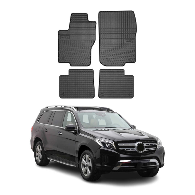 2016-2019 Mercedes GLS X166 Fußmatten TPE Schwarz 4 tlg
