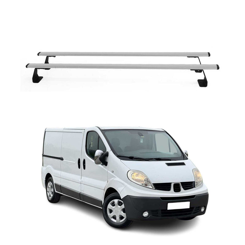 Portapacchi da tetto con barre portatutto per Nissan Primastar 2001-2014 in acciaio, 2 pezzi.