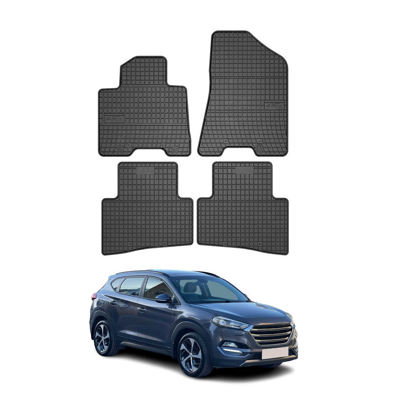 Tappetini in gomma neri per Hyundai Tucson 2015-2020, 4 pezzi