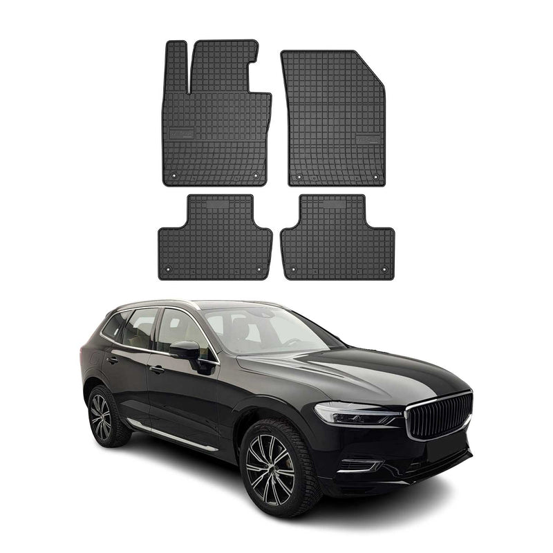 Tappetini in gomma neri per Volvo XC60 2017-2025, 4 pezzi
