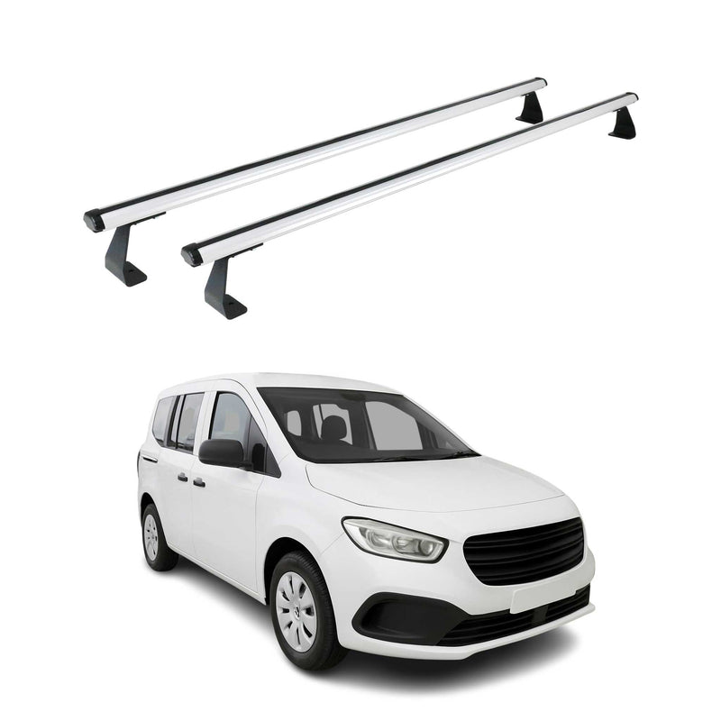 Portapacchi da tetto per Mercedes Citan 2021-2025 in alluminio argento 2 pezzi