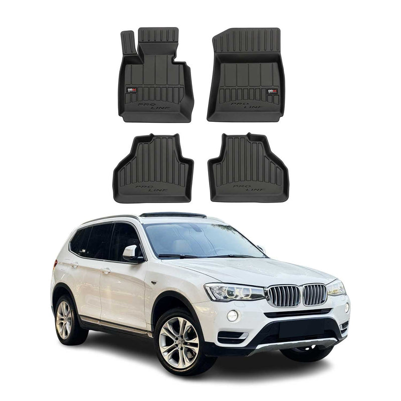 2010-2017 BMW X3 F25 Fußmatten TPE Schwarz 4 tlg