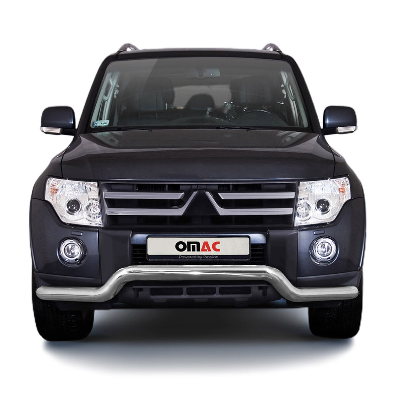 Frontbügel Frontschutzbügel Schutz für Mitsubishi Pajero 2007-2014 ABE Silber