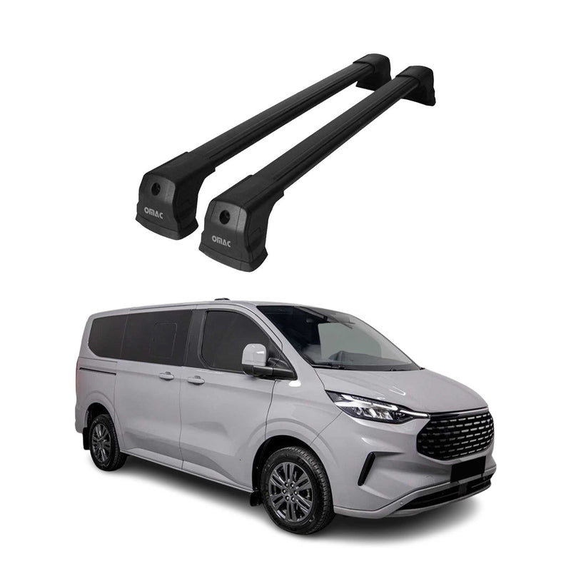 Dachträger Grundträger für Ford Transit Tourneo Custom 2023-2025 Alu Schwarz 2x