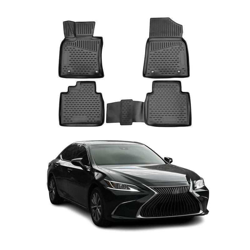 Tappetini Lexus ES 2018-2025 in TPE nero, 4 pezzi