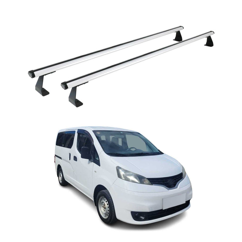 Portapacchi da tetto per Nissan NV200 2010-2025, grigio alluminio, 2 pezzi