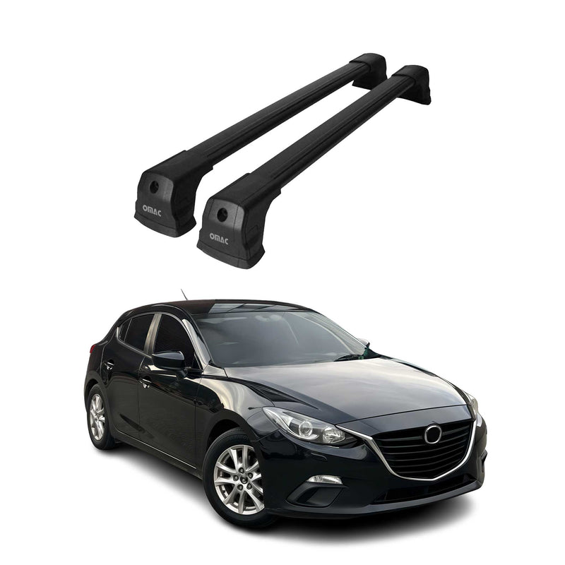 Dachträger Gepäckträger für Mazda 3 BM 2013-2019 Stufenheck Aluminium Schwarz
