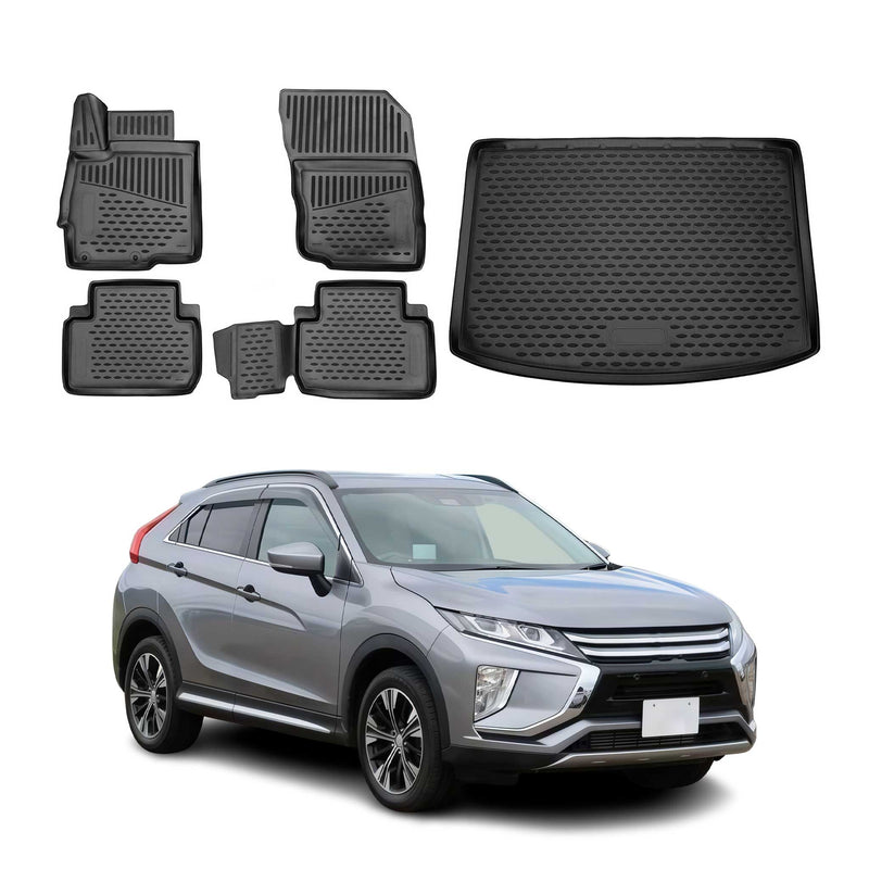 Set di tappetini e vaschetta per bagagliaio per Mitsubishi Eclipse Cross 2017-2025 TPE