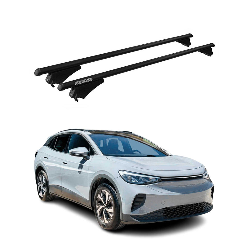 Menabo Dachträger Grundtäger für VW ID.4 2020-2025 75kg Aluminium Schwarz 2 tlg