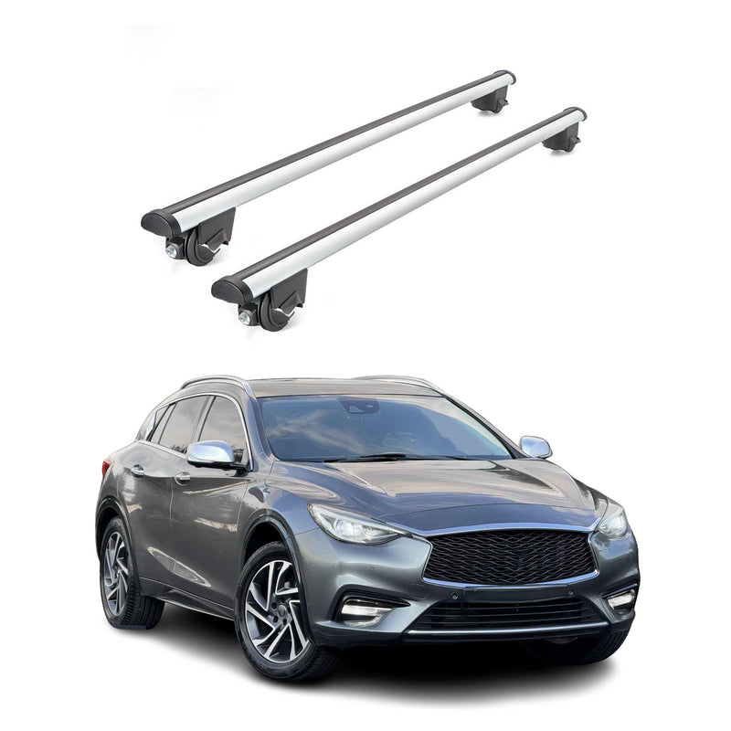 Dachträger Grundtäger für Infiniti Q30 2015-2025 100kg Alu Silber 2 tlg ABE