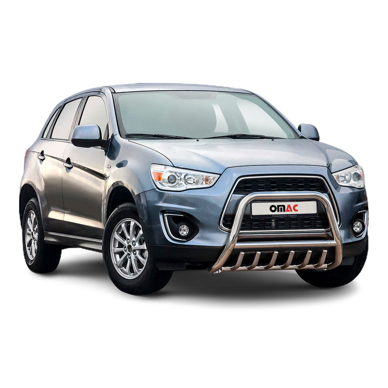 Protezione anteriore per Mitsubishi ASX 2012-2017 con ABE acciaio argento