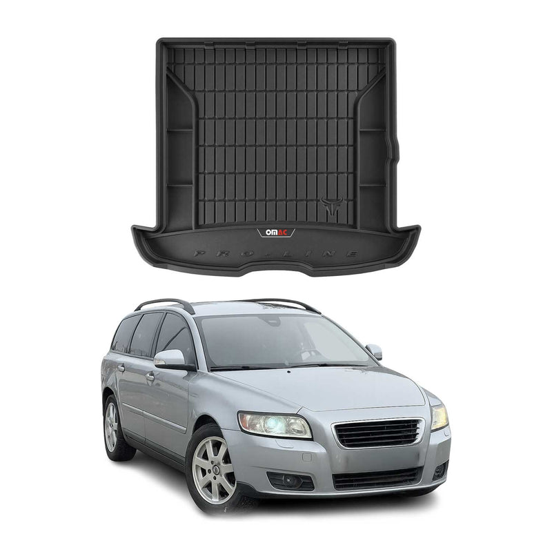 Vasca portabagagli in gomma OMAC per Volvo V50 2004-2012, vasca portabagagli in TPE, nera