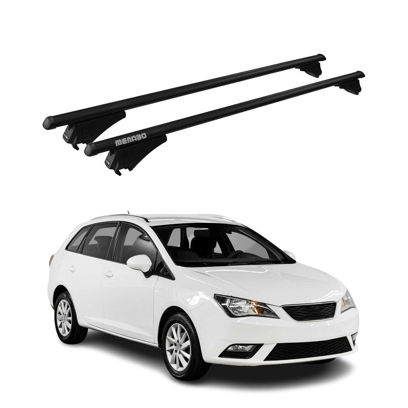 Barre portatutto Menabo per Seat Ibiza ST 2010-2016 ABE alluminio nero 2x
