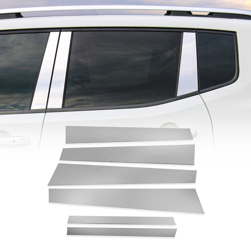 Rivestimento del montante della porta del montante B per Mercedes GLC X253 2016-2025 in acciaio inox, 6 pezzi