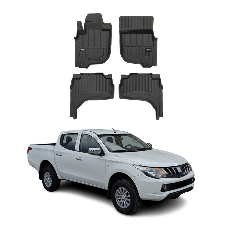 Tappetini Mitsubishi L200 2019-2025 in TPE nero, 4 pezzi