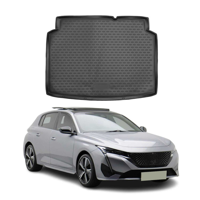 Tappetino per bagagliaio per Peugeot 308 Hatchback 2022-2025 in gomma TPE