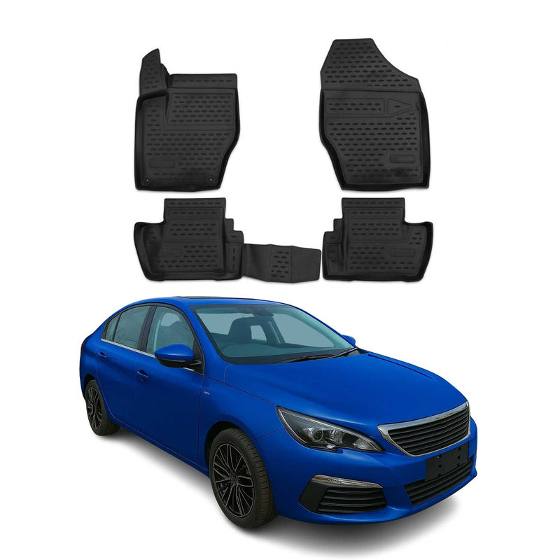 Tappetini Peugeot 408 2010-2014 TPE Nero 4 pezzi
