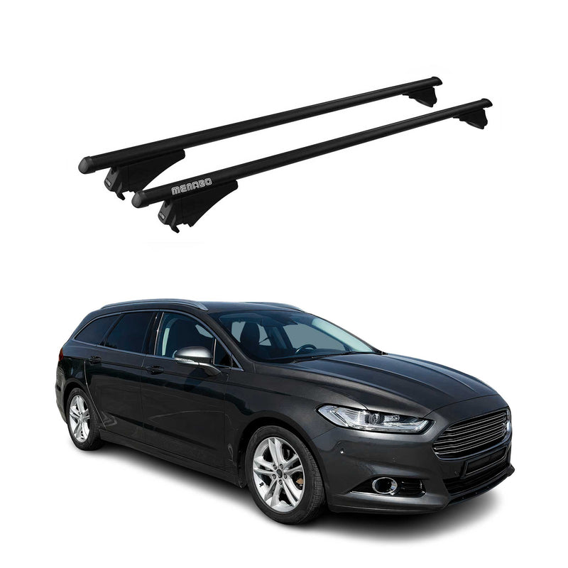 Menabo Dachträger Grundtäger für Ford Mondeo Turnier 2014-2022 75kg Alu Schwarz