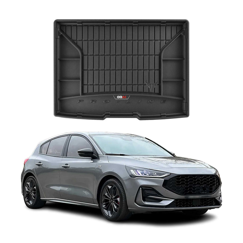 Vasca portaoggetti in gomma OMAC per bagagliaio per Ford Focus mk4 2019-2025, vano di carico a cinque porte