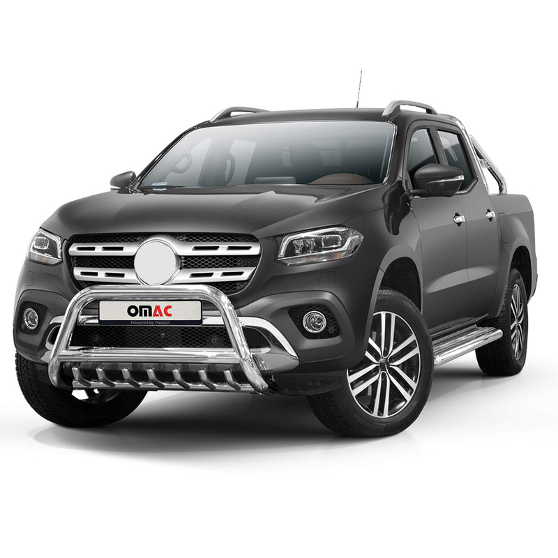 Protezione anteriore per Mercedes Classe X 2017-2020 con ABE acciaio argento