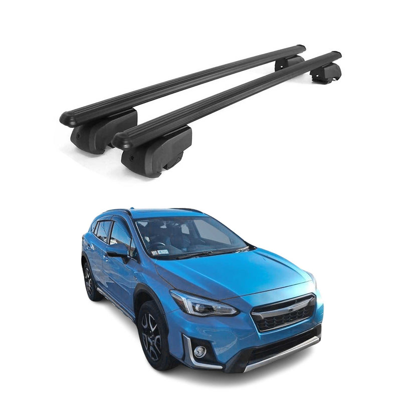 Portapacchi da tetto per Subaru Crosstrek Hybrid 2019-2023 ABE Nero 2x
