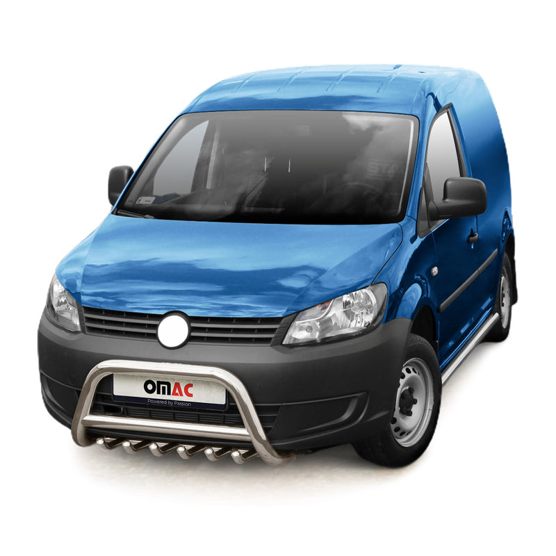 Protezione anteriore per VW Caddy 2010-2018 con ABE acciaio argento