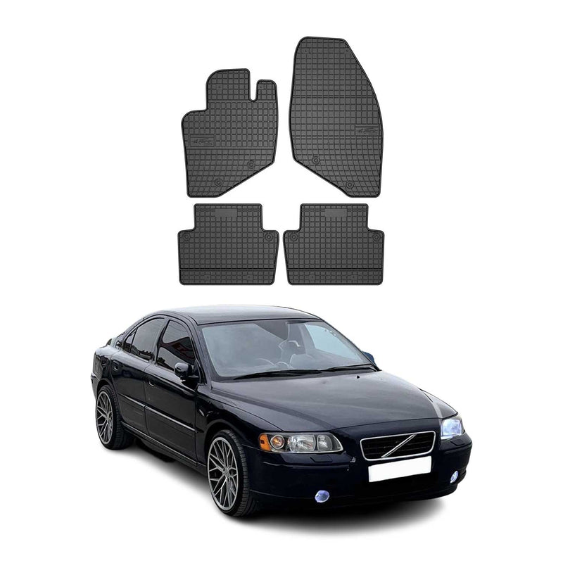 Tappetini in gomma neri per Volvo S60 2000-2009, 4 pezzi
