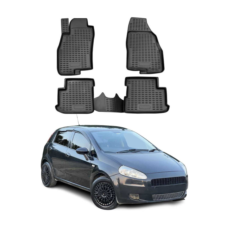 Tappetini Fiat Grande Punto 2005-2012 TPE Nero 4 pezzi