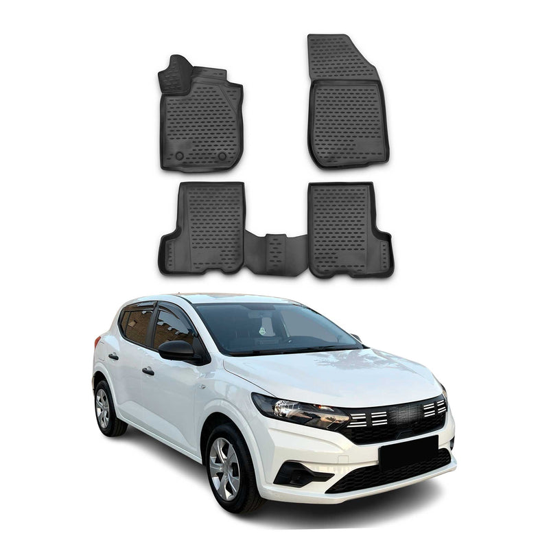 Tappetini Dacia Sandero 2012-2020 TPE Nero 4 pezzi