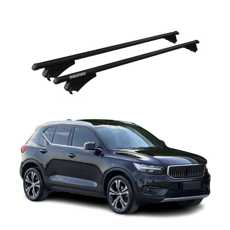 Portapacchi Menabo per Volvo XC40 2018-2025 ABE alluminio nero 2x