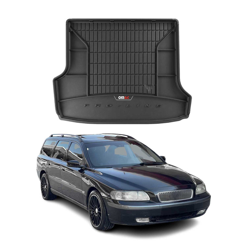 Vasca portabagagli in gomma OMAC per Volvo V70 1999-2007, vasca portabagagli in TPE, nera
