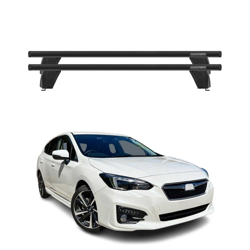 Barre trasversali portatutto Menabo per Subaru Impreza HB 2016-2025 ABE alluminio nero