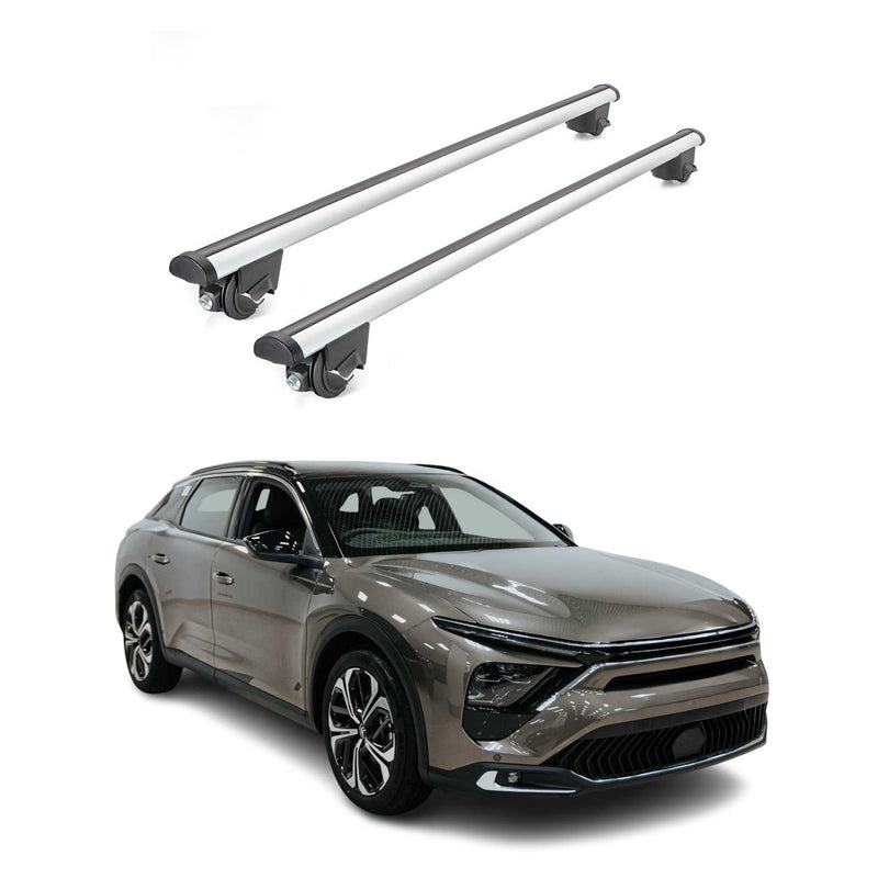 Portapacchi per Citroen C5 X Hybrid 2022-25, portapacchi grigio 100 kg