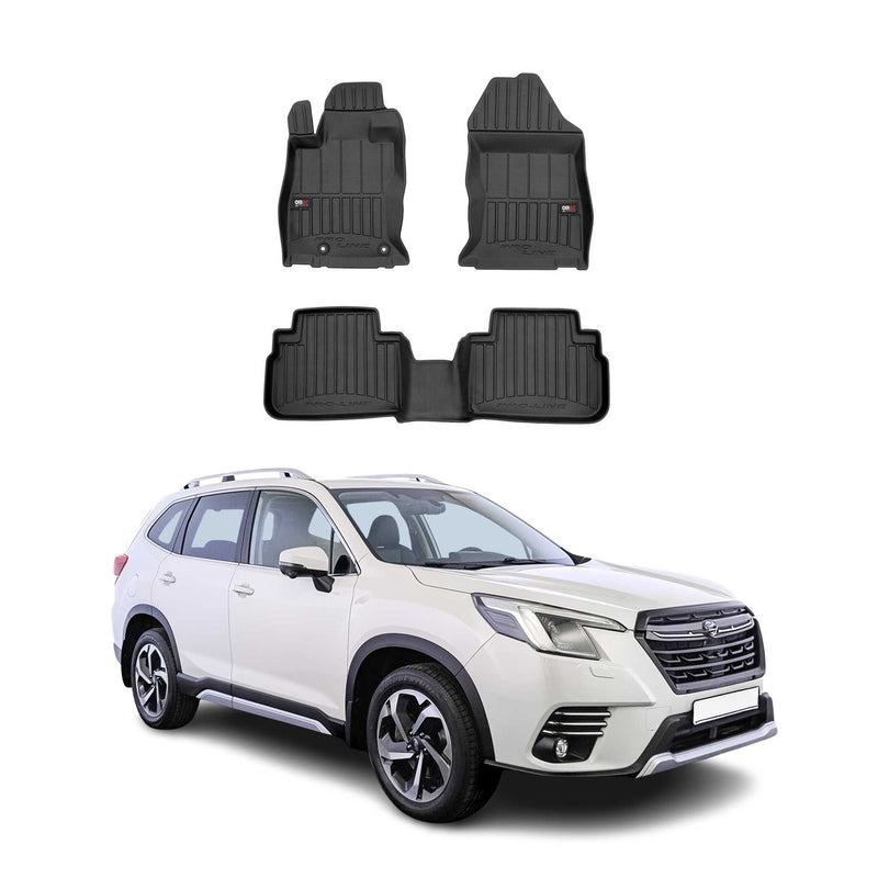 Tappetini Subaru Forester 2019-2024 TPE Nero 3 pezzi