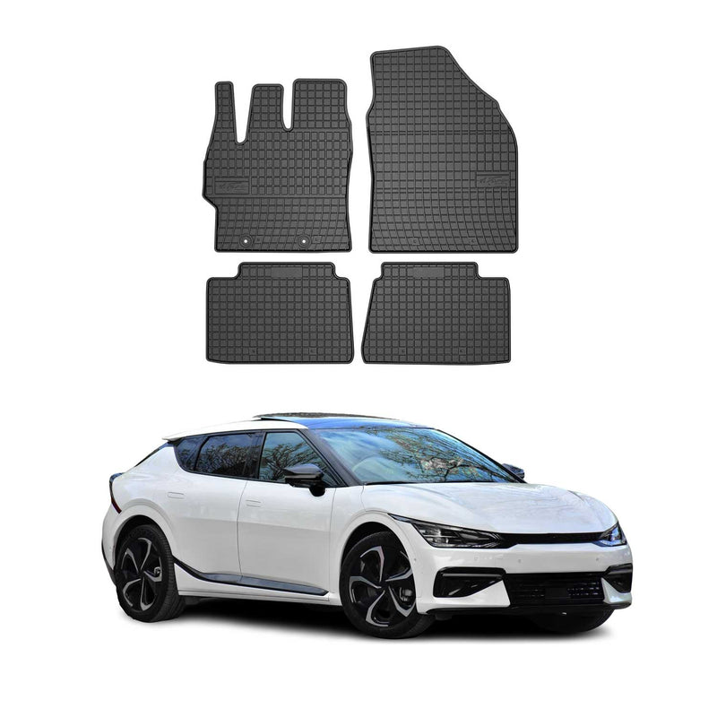 Tappetini in gomma neri per Kia EV6 2021-2025, 4 pezzi