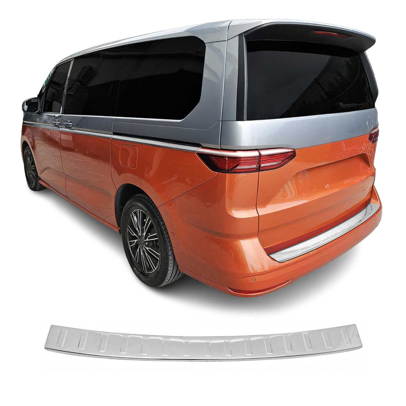 Protezione paraurti per soglia di carico per VW Multivan T7 2021-2024 in acciaio inox argento
