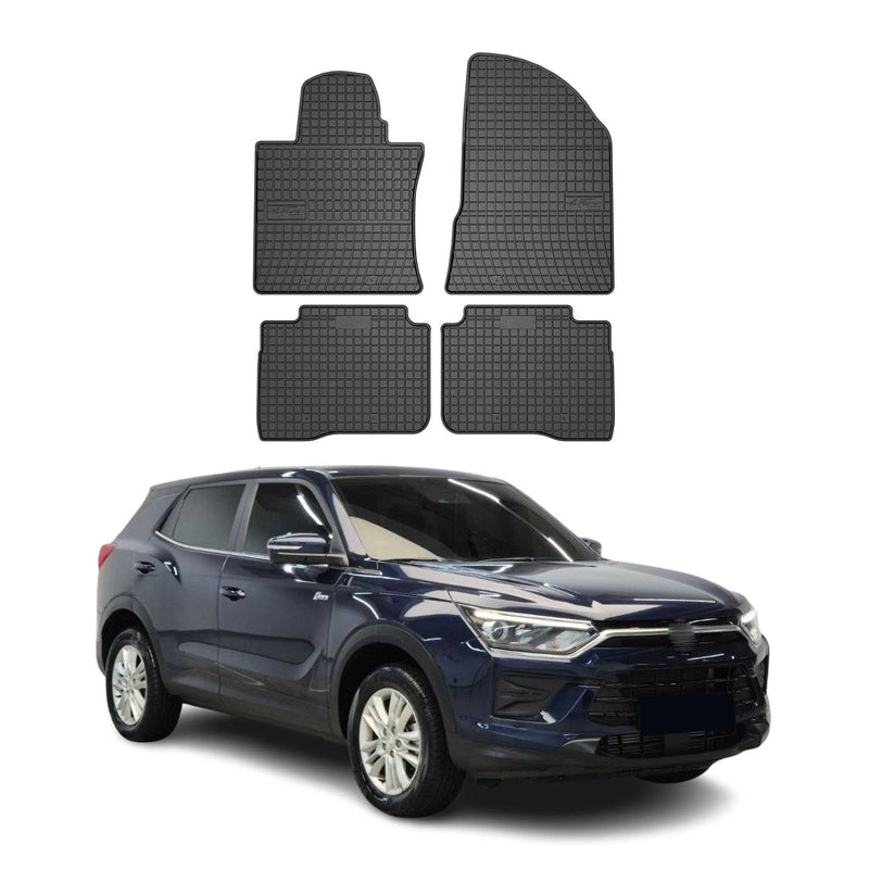 Tappetini in gomma neri per Ssangyong Korando 2019-2025, 4 pezzi