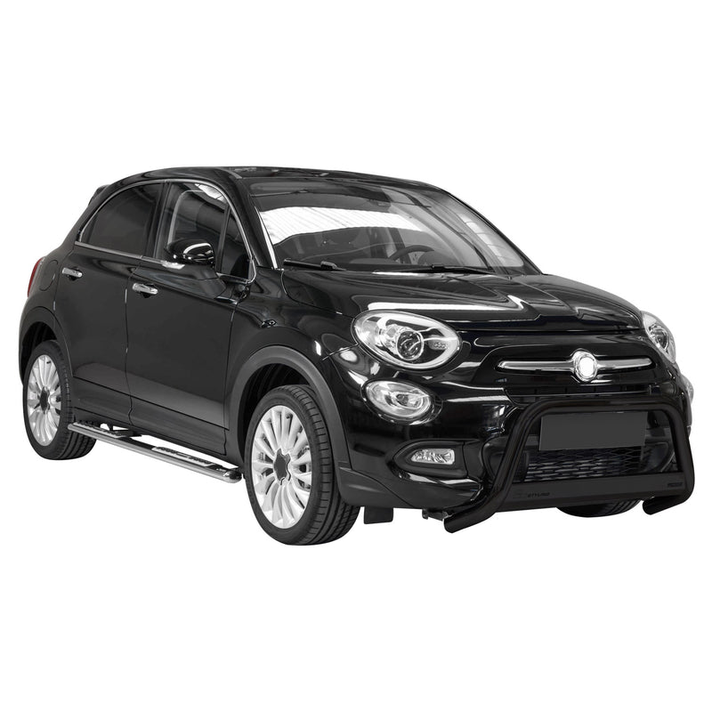 Protezione anteriore per Fiat 500X 2014-2018 ø63mm acciaio nero